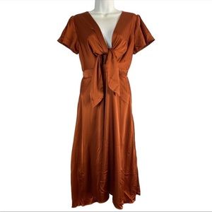 Baltic Born Satin Poppy MIDI Dress